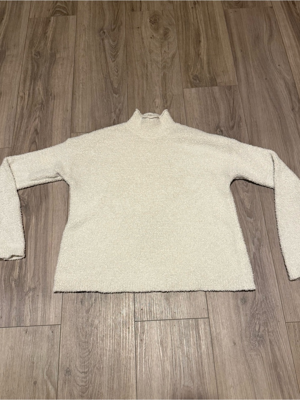 Natural Reflections Cream Mock-Turtleneck Sweater